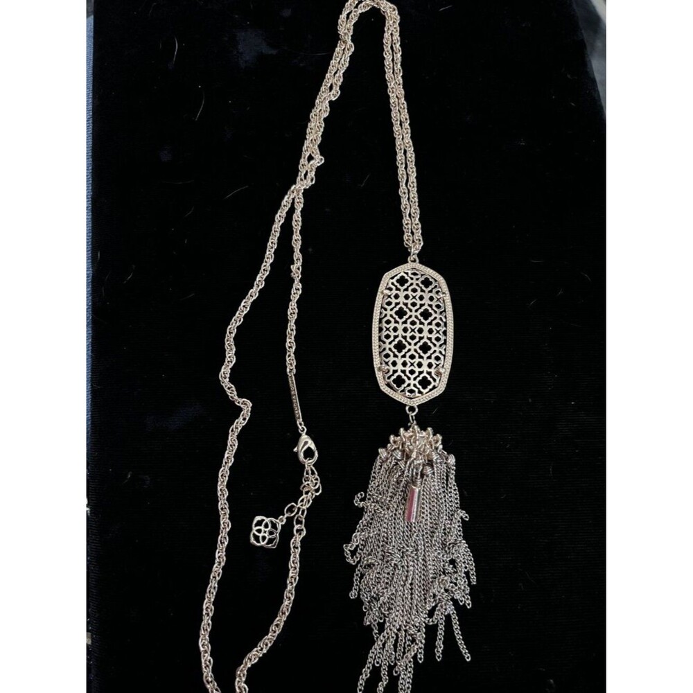 Kendra Scott Rayne Gold Filigree Tassel Pendant Necklace 30in